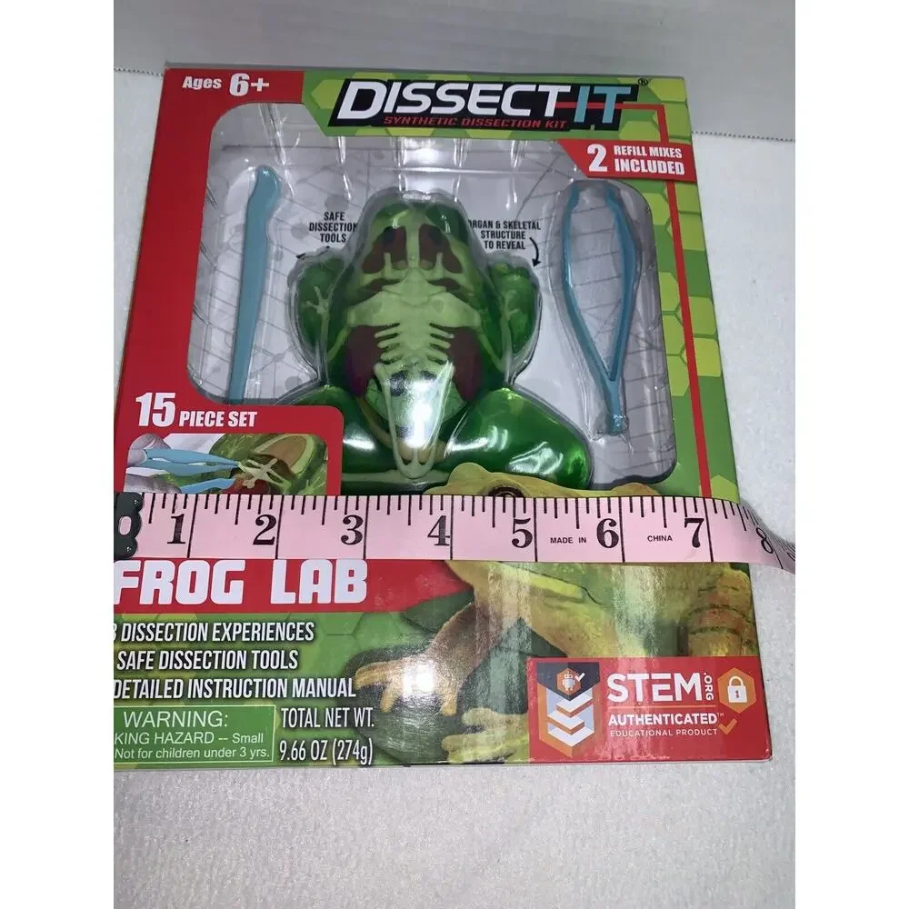 Dissect It Lab Frog STEM Animal Anatomy For Kids Kit Age 6+3 Home School 15 Pcs
